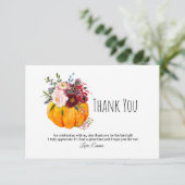 herfst, floral, pompoen bedankt (Staand voorkant)