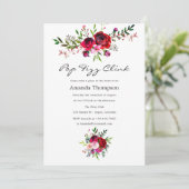 Herfst Floral Pop Fizz Clink Vrijgezellenfeest Kaart (Staand voorkant)