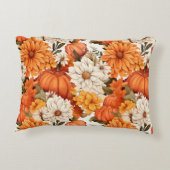 Herfst Floral Pumpkin Accent Kussen (Achterkant)