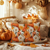 Herfst Floral Pumpkin Accent Kussen