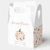 Herfst Floral Pumpkin Baby shower Bedankdoosjes (Geopend)