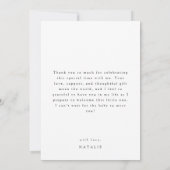 Herfst Floral Pumpkin Baby shower Dank u Bedankkaart (Achterkant)