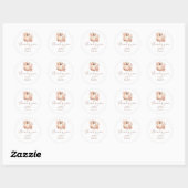 Herfst Floral Pumpkin Baby shower Dank u Ronde Sticker (Vel)