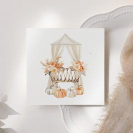 Herfst Floral Pumpkin Baby shower Servet