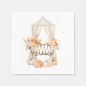 Herfst Floral Pumpkin Baby shower Servet (Voorkant)