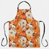 Herfst Floral Pumpkin Schort (Voorkant)