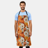 Herfst Floral Pumpkin Schort (Gedragen)