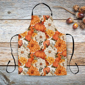 Herfst Floral Pumpkin Schort
