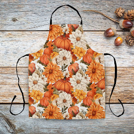 Herfst Floral Pumpkin Schort
