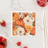 Herfst Floral Pumpkin Servet (Insitu)