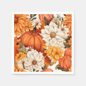 Herfst Floral Pumpkin Servet (Voorkant)