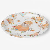 Herfst Floral Pumpkin Sunflower Harvest Thanksgivi Papieren Bordje (Gekanteld)