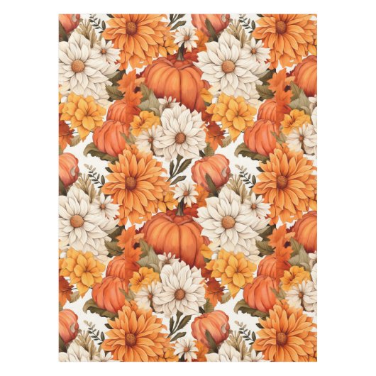 Herfst Floral Pumpkin Tafelkleed (Voorkant)
