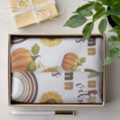  herfst Floral Pumpkin Vibes Tissuepapier (Geschenk)