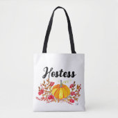 Herfst Floral Pumpkin Wedding in de herfst Tote Bag (Voorkant)
