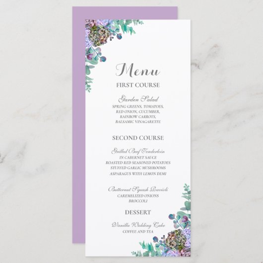 Herfst Floral Pumpkin Wedding Menu (Voorkant / Achterkant)