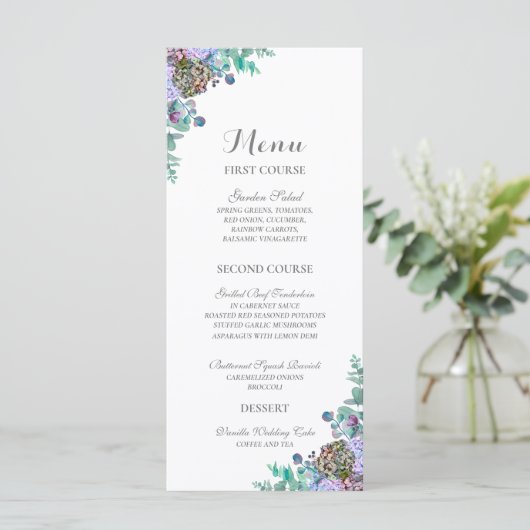 Herfst Floral Pumpkin Wedding Menu (Staand voorkant)