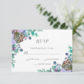 Herfst Floral Pumpkin Wedding RSVP Kaartje (Staand voorkant)