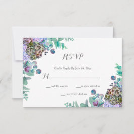 Herfst Floral Pumpkin Wedding RSVP Kaartje