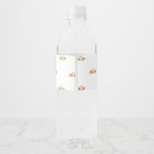 Herfst Floral Pumpkin Woodland Baby shower Waterfles Etiket (Achterkant)