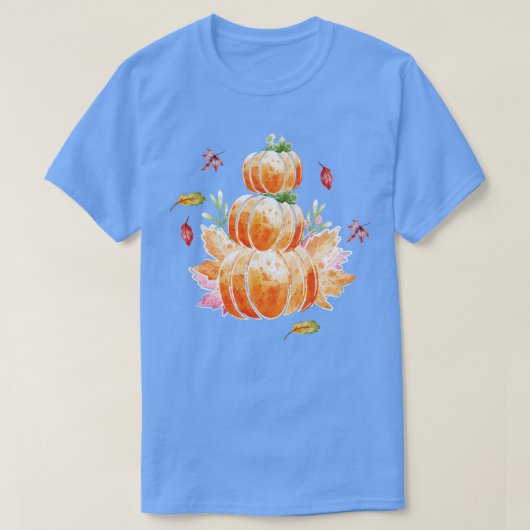 Herfst Floral Pumpkins 1 T-shirt (Design voorkant)
