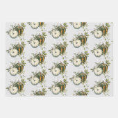 Herfst Floral Pumpkins Eucalyptus Leaves Greenery Inpakpapier Vel (Voorkant 2)