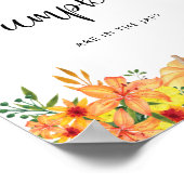 Herfst floral raadt hoeveel pompoenen poster (Hoek)