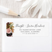 Herfst Floral | Retouradreslabel Etiket (Insitu)