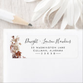 Herfst Floral | Retouradreslabel Etiket (Insitu)