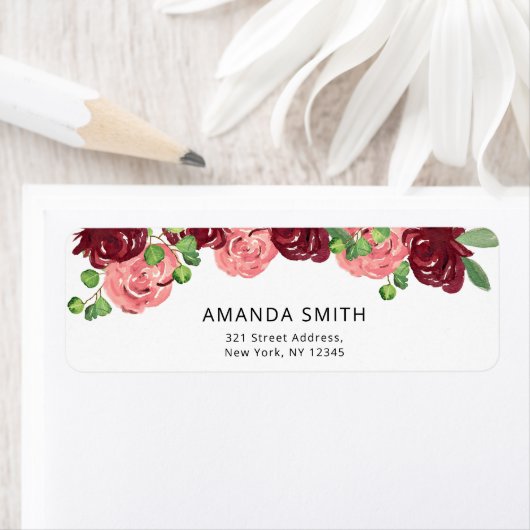 Herfst floral return address label (Insitu)