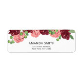 Herfst floral return address label (Voorkant)