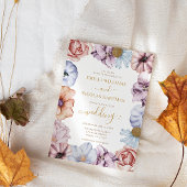 Herfst Floral Romantisch Alles in één bruiloft Kaart