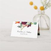 Herfst Floral Rustic Elegant Wedding, vers Plaatskaartje (Achterkant)