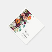 Herfst Floral Rustic Elegant Wedding, vers Servet (Hoek)