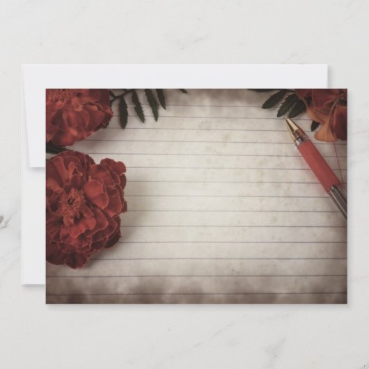 Herfst Floral Rustic Wedding Kaart (Achterkant)