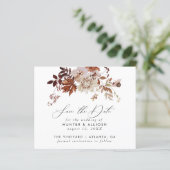 Herfst Floral Save the Date (Staand voorkant)
