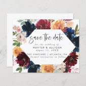 Herfst Floral Save the Date (Voorkant / Achterkant)