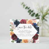 Herfst Floral Save the Date (Staand voorkant)