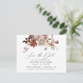 Herfst Floral Save the Date Briefkaart (Staand voorkant)