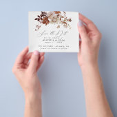 Herfst Floral Save the Date Flyer (Hand)