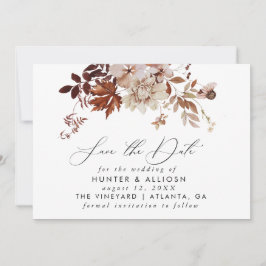 Herfst Floral Save the Date Kaart