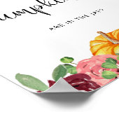 Herfst floral schat hoeveel pompoenen poster (Hoek)