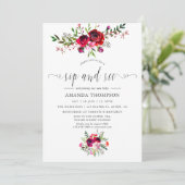 Herfst Floral Sip en zie Kaart (Staand voorkant)