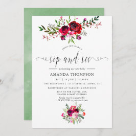 Herfst Floral Sip en zie Kaart