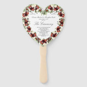 Herfst Floral Soft Terracotta Cream Burgundy Heart Handwaaier (Voorkant)