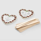 Herfst Floral Soft Terracotta Cream Burgundy Heart Handwaaier (Niet-gemonteerd)