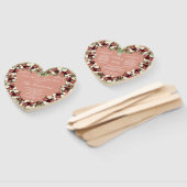 Herfst Floral Soft Terracotta Cream Burgundy Heart Handwaaier (Niet-gemonteerd)