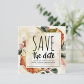  herfst Floral sparen de Datum Save The Date