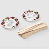 Herfst Floral Terracotta Cream Burgundy Paars Handwaaier (Niet-gemonteerd)