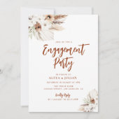 herfst floral terracotta verlofpartij kaart (Voorkant)